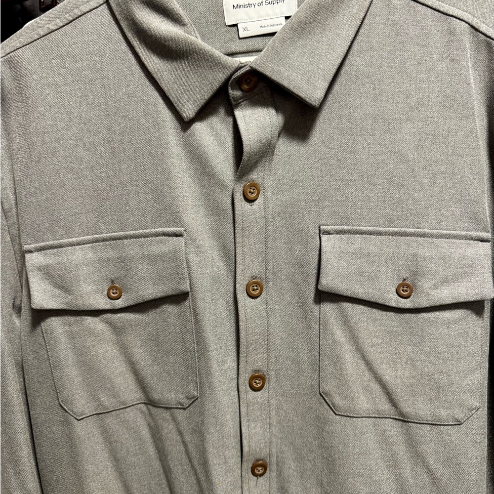 Ministry Of Supply Shirt Jacket XL Gray Charcoal